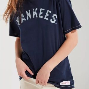 Mitchell & Ness Navy New York Yankees Tee
